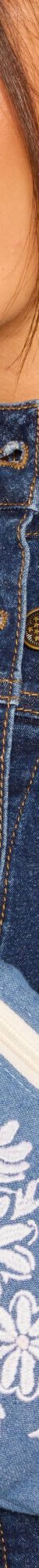 Sac banane effet jean, brodé et zippé (bleu) Sac banane effet jean, brodé et zippé (bleu)